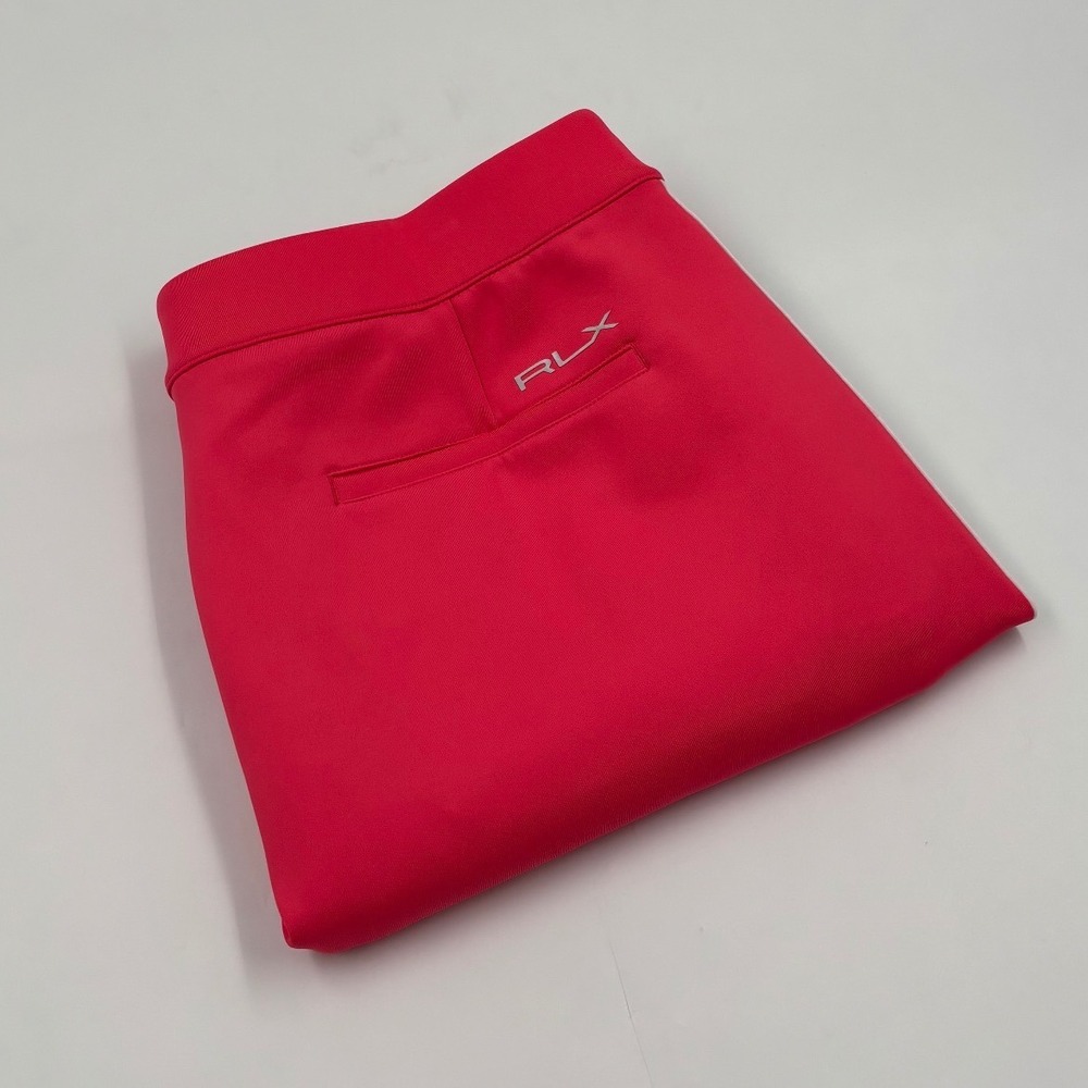 RLX Ralph Lauren Women's L Pink Golf Side Stripe Athletic Skort